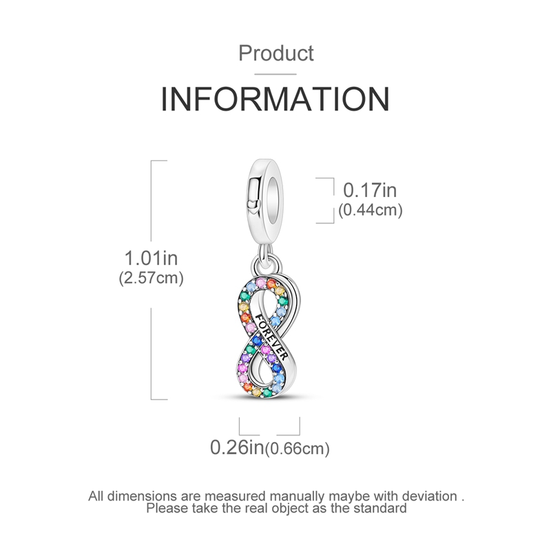 925 Silver Radiant Eternal Love Pendant Charm Bead